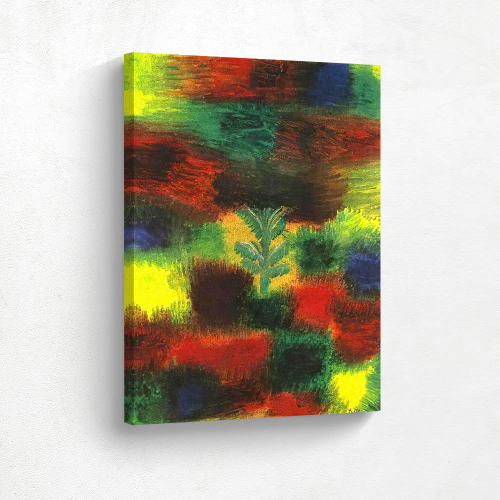 Little tree amid shrubbery