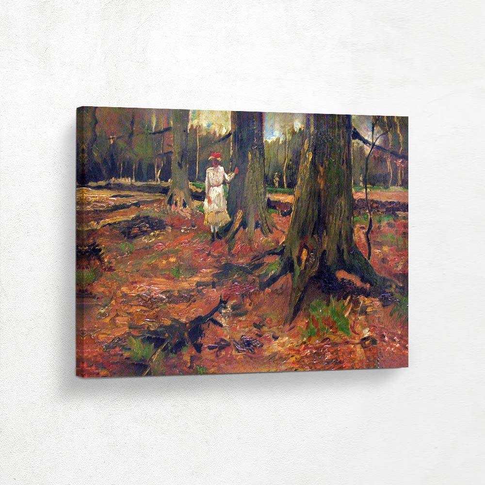 Girl in White in the Woods