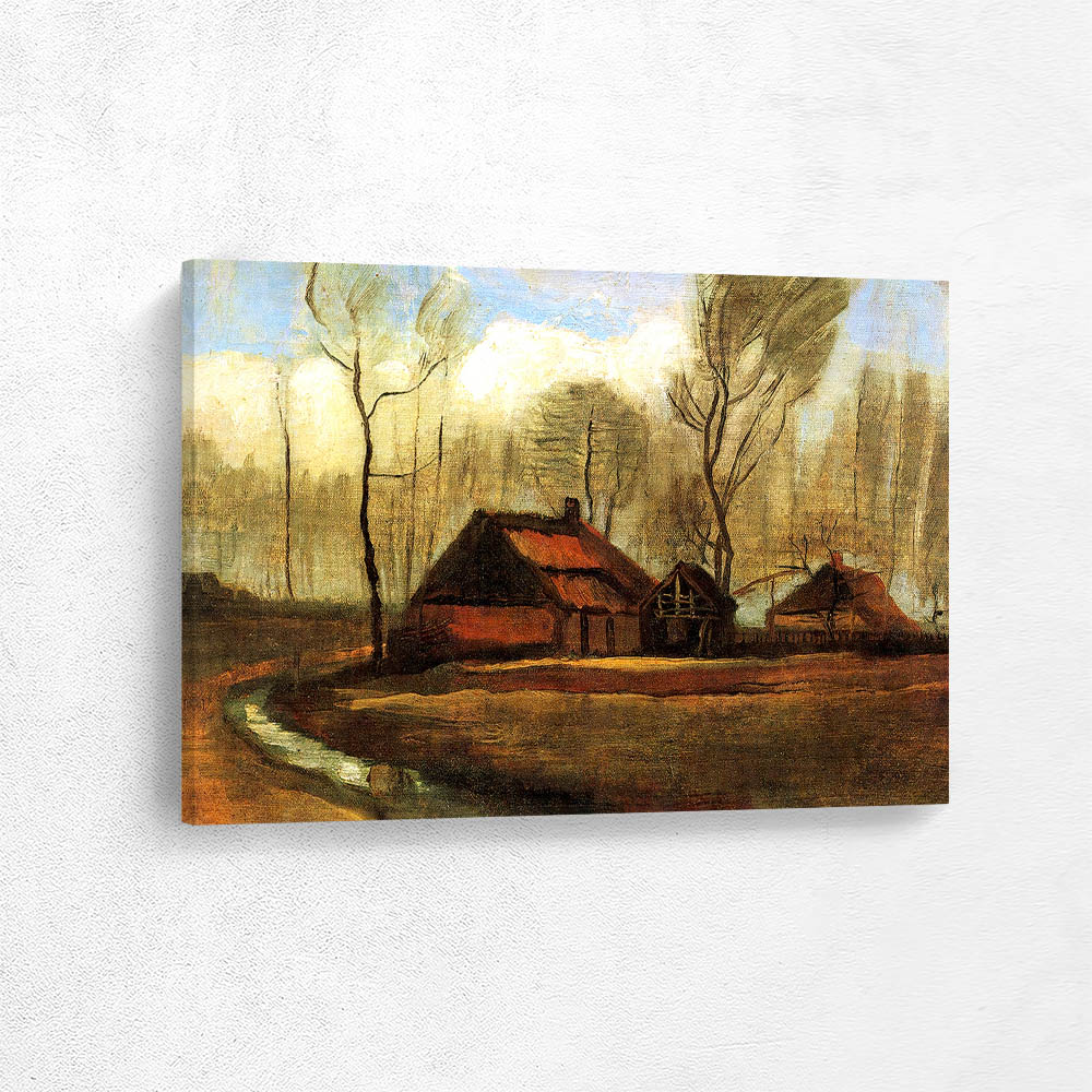 Farmhouses Among Trees