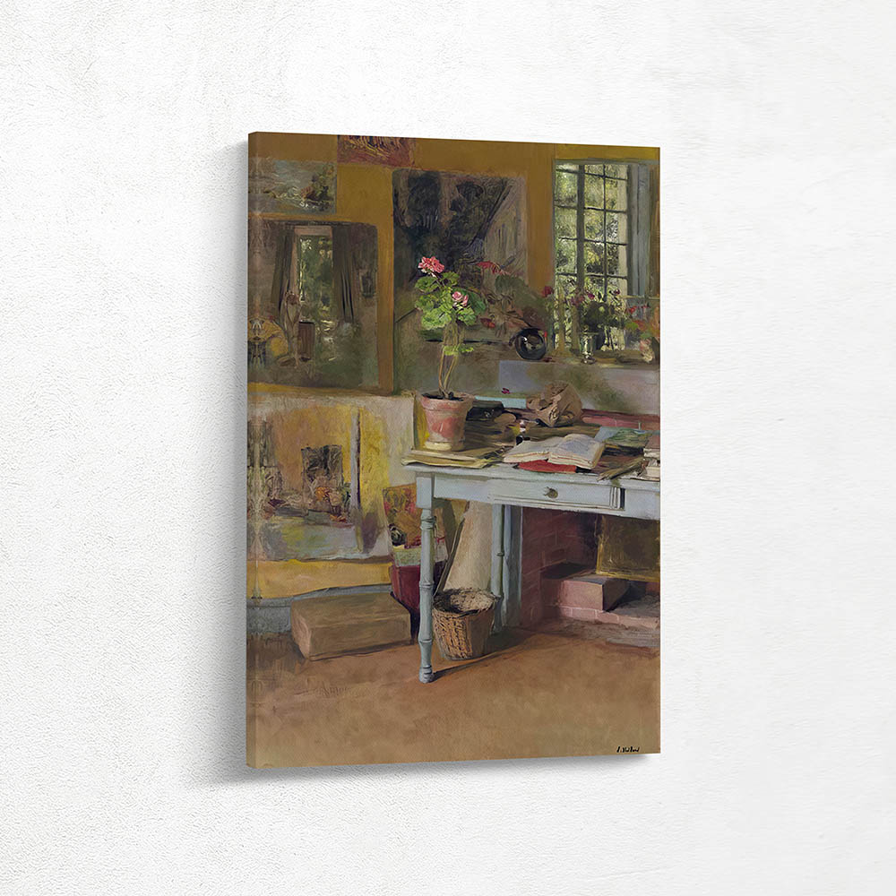 At Les Clayes, Geraniums on a Blue Table