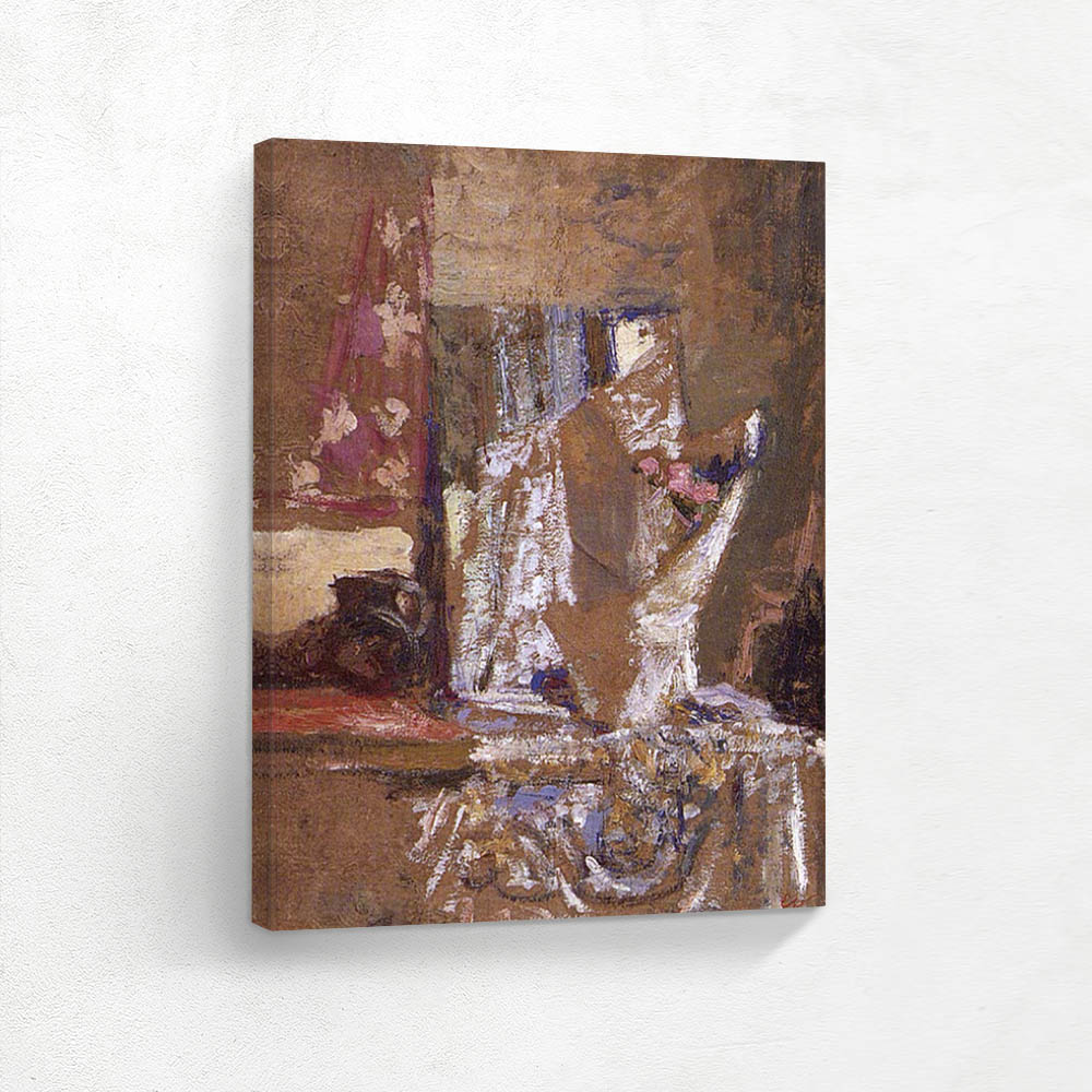 Bouquet of Roses on a Tablecloth