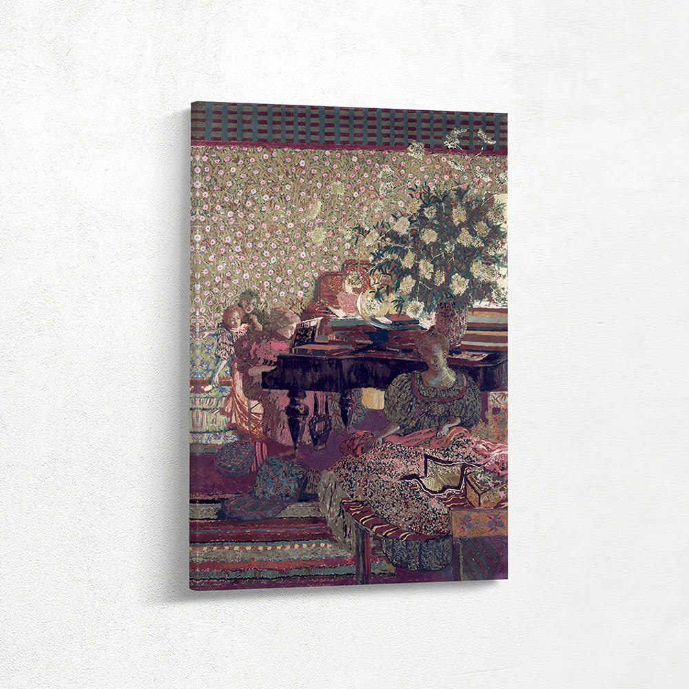 Characters in an interior. Music