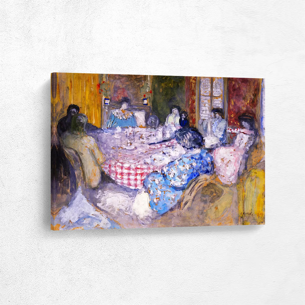 Checkered tablecloth