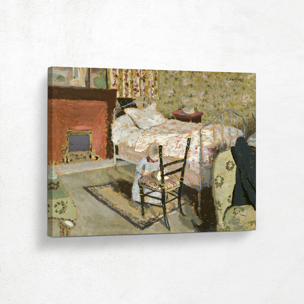 Child Playing in Front of a Wooden Chair