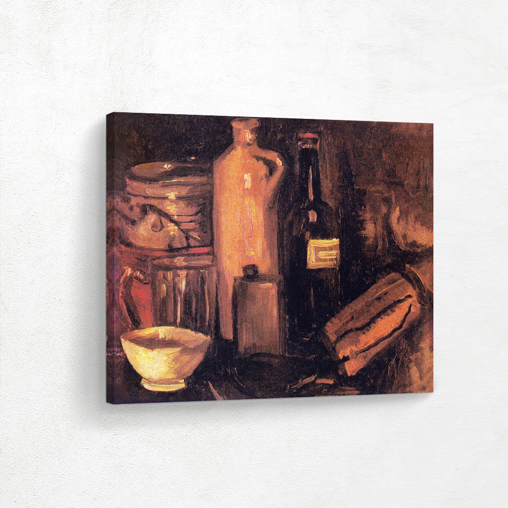 Still Life with Earthenware Glass of Beer and Bottles Still Life with Earthenware Glass of Beer and Bottles