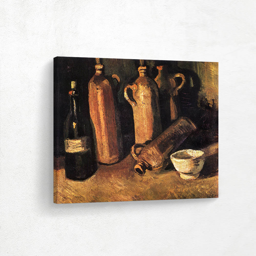 Still Life with Four Jugs Bottles and White Bowl Still Life with Four Jugs Bottles and White Bowl