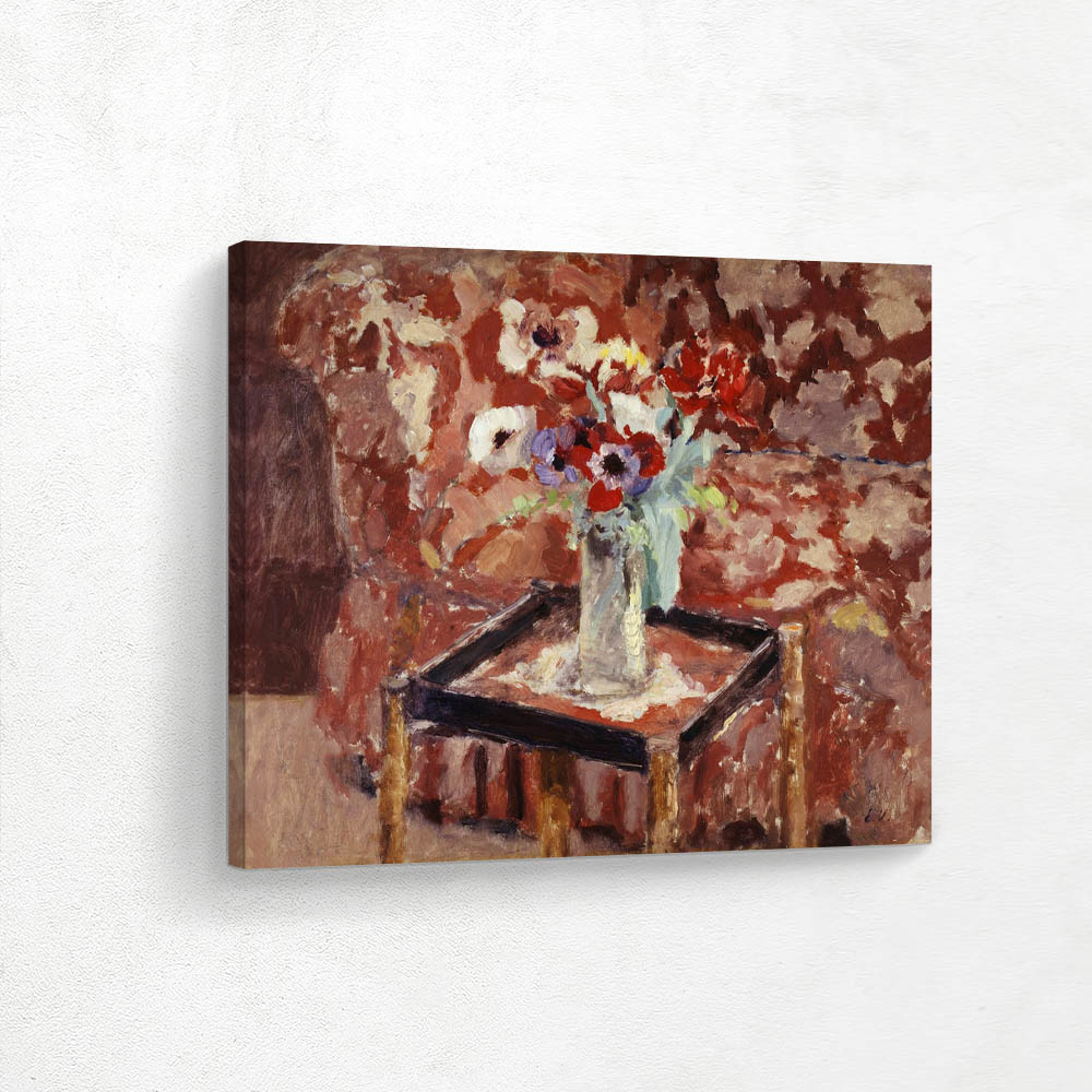 Vase of Anemones on a Table