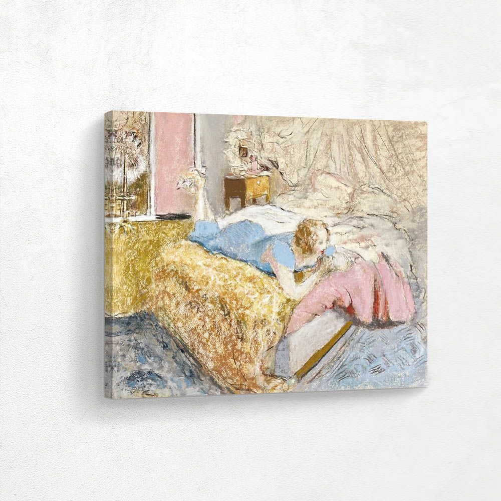 Gabrielle Jonas lying on her bed