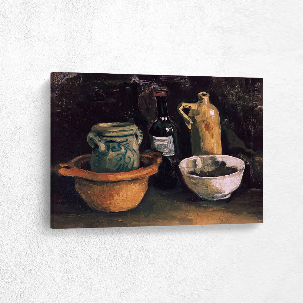 Still Life with Pottery and Two Bottles Still Life with Pottery and Two Bottles