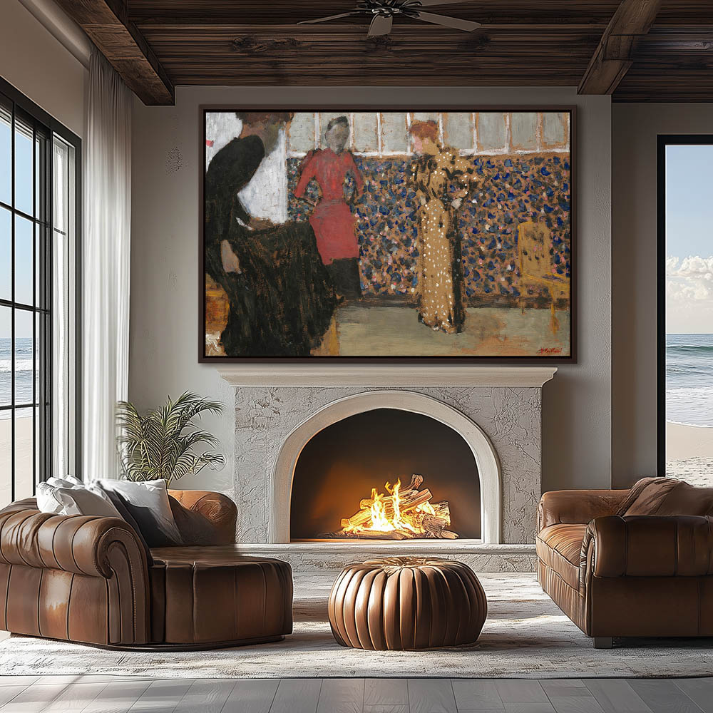 Inside, three women in conversation - Image 3