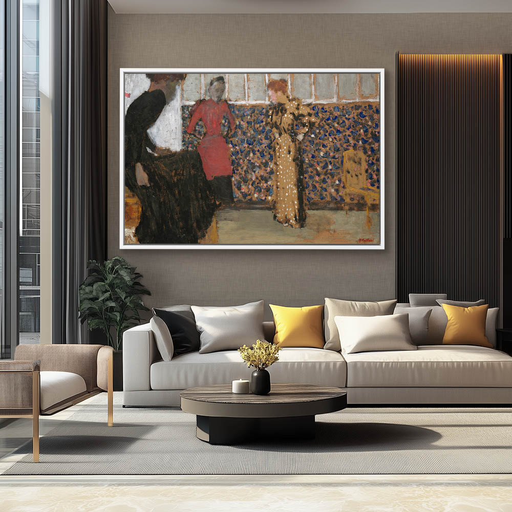 Inside, three women in conversation - Image 4