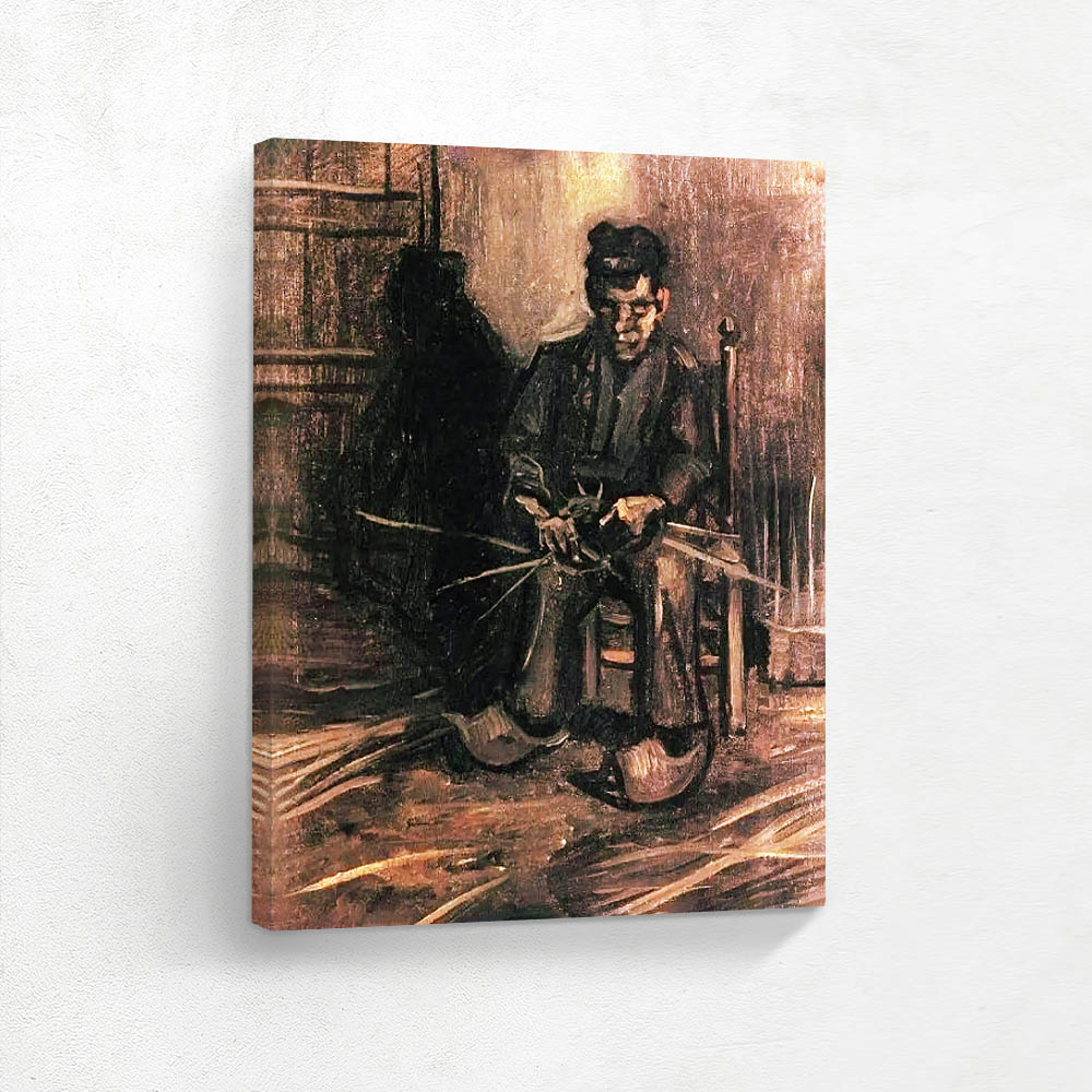 Peasant Making a Basket