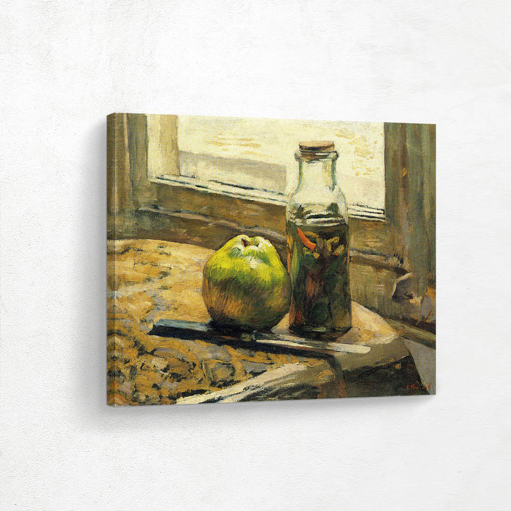 Jar of Gherkins and an Apple
