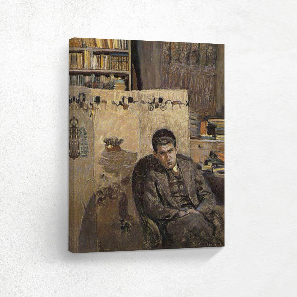 Jean Gosset Seated in Front of Bonnard’s Screen