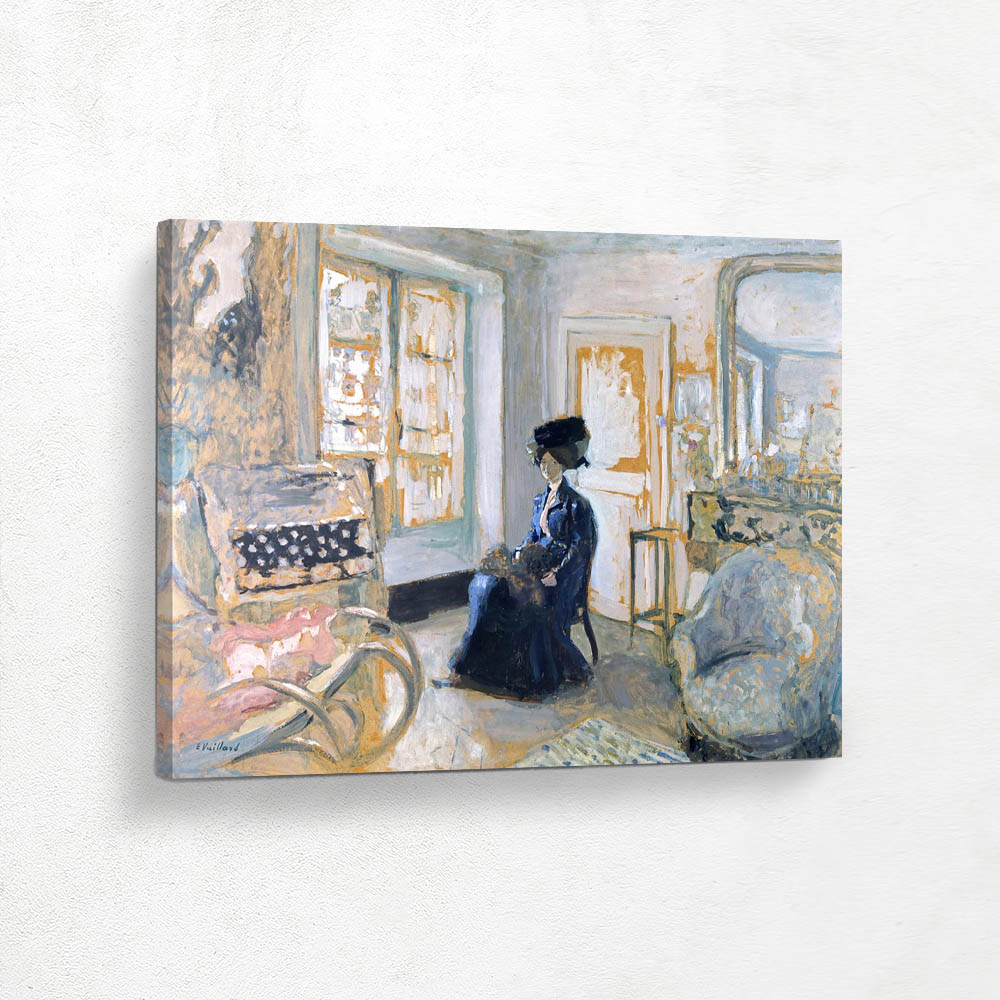 Lady in Blue Paying a Call