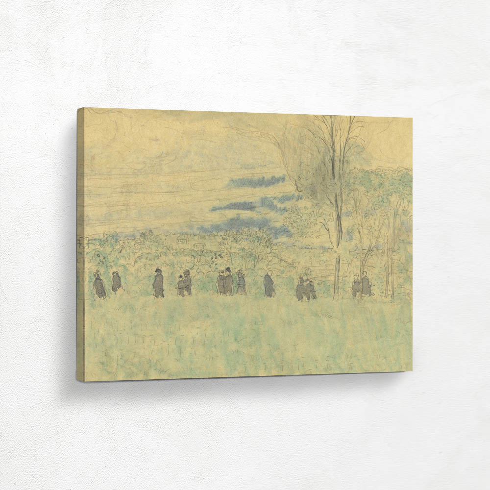 Landscape with hikers