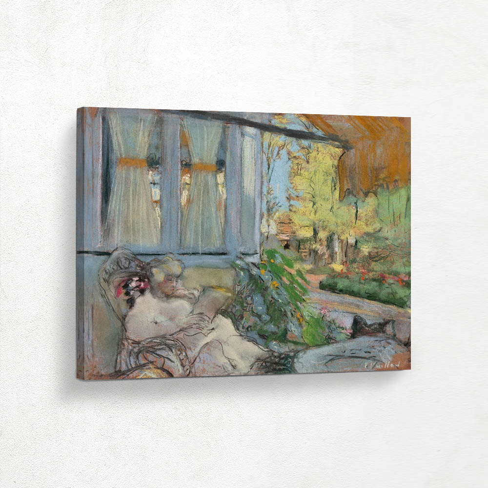 Madame Hessel reading on the terrace of the Clos Cézanne