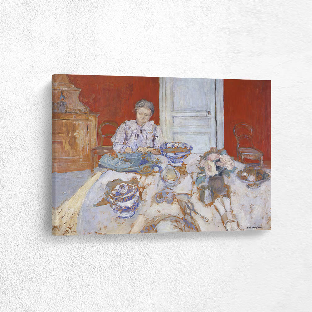 Madame Vuillard Shelling Peas in the Dining-Room