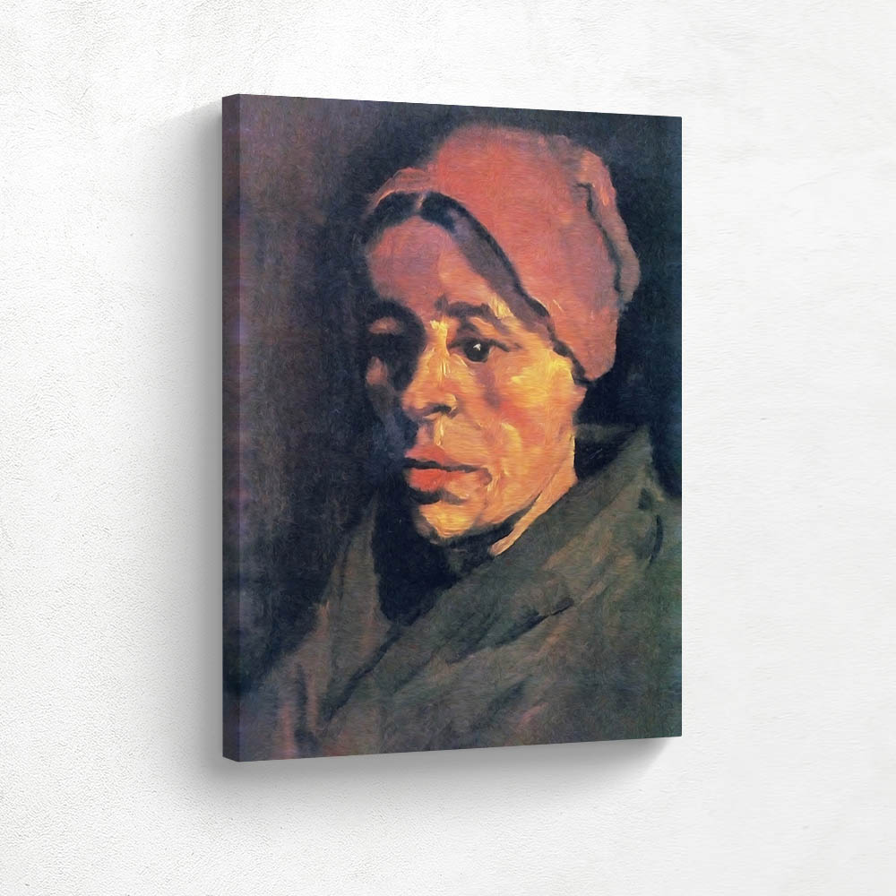 Head of a Peasant Woman with a Brownish Hood