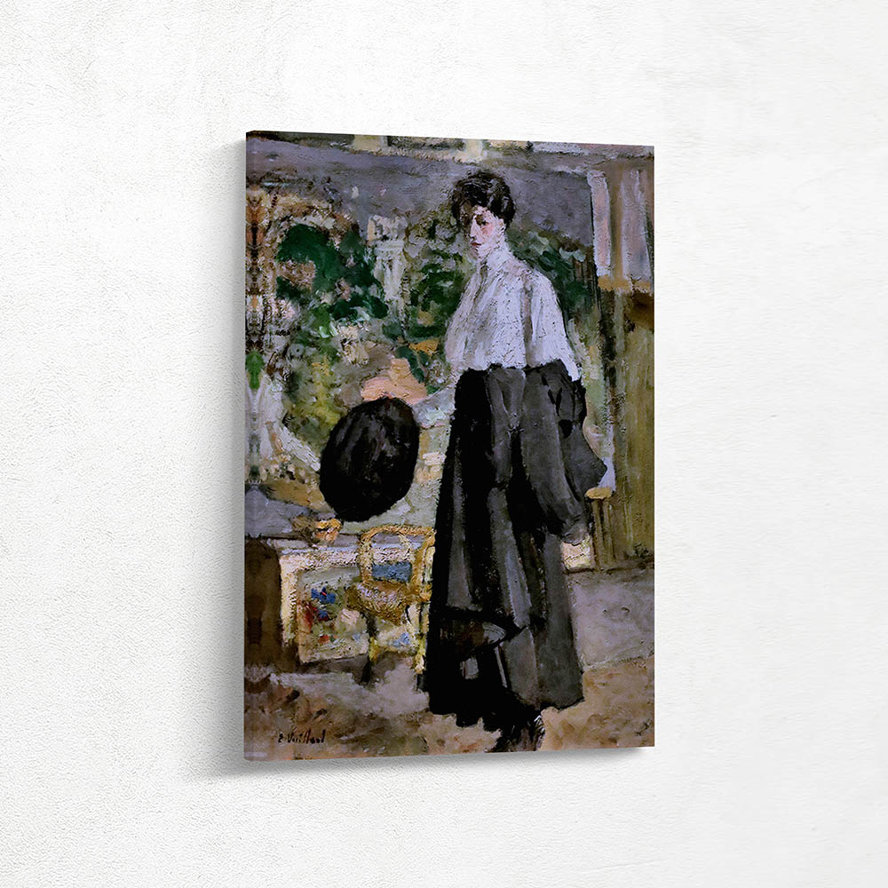 Model with a Hat in Her Hand