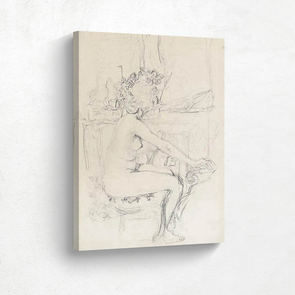 Naked in an interior