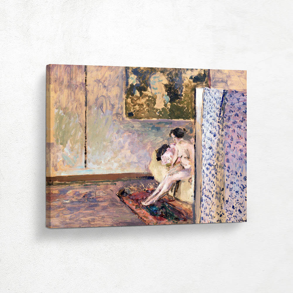 Nude Model by a Screen in Bonnards Studio