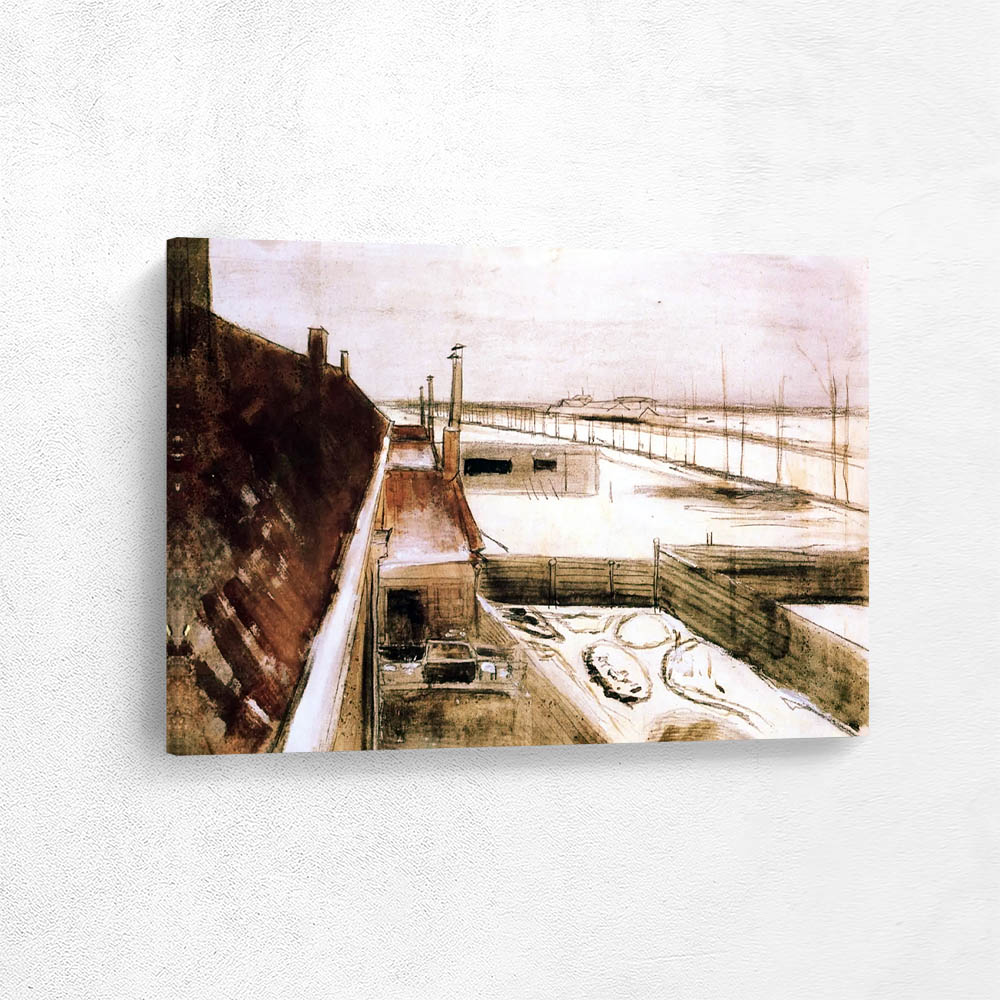 View from the Window of Vincents Studio in Winter