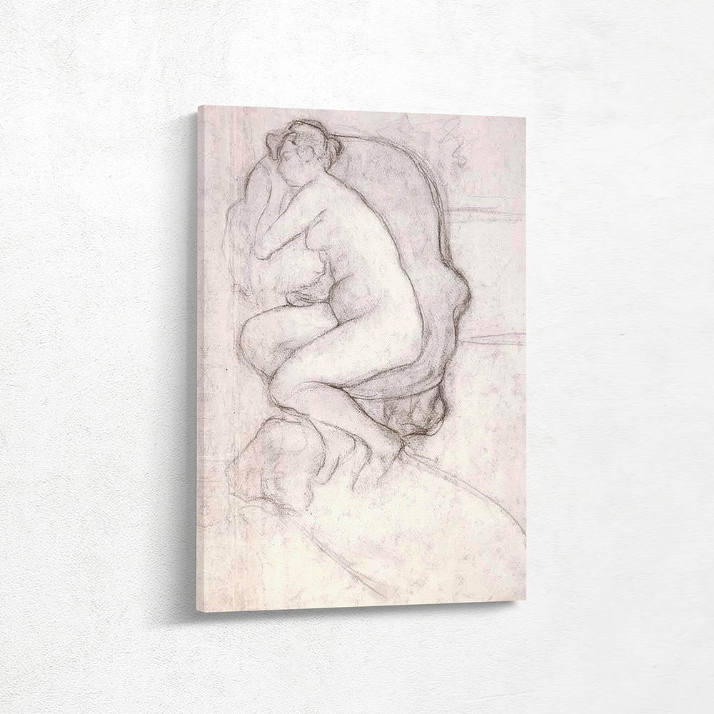 Nude sitting in an armchair