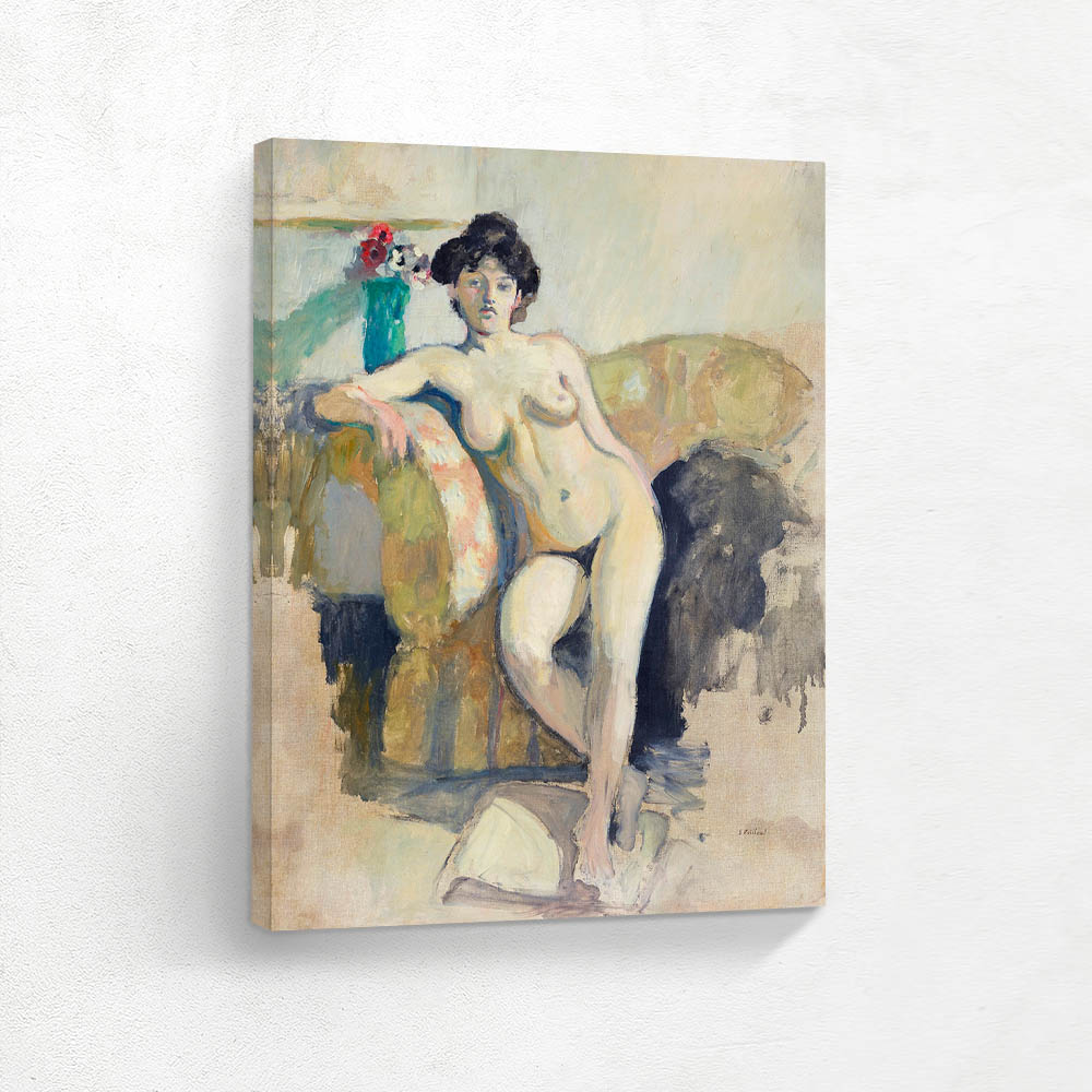 Seated Nude on a Sofa