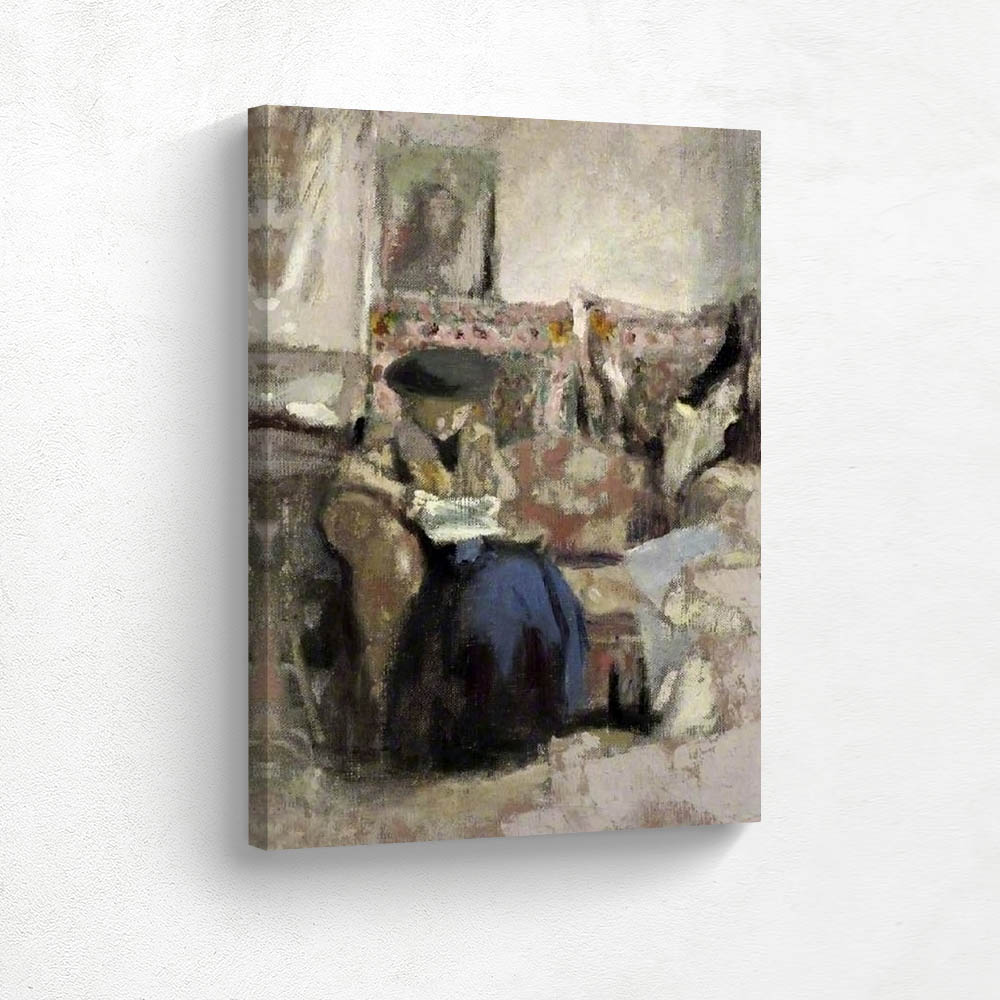 Seated woman reading
