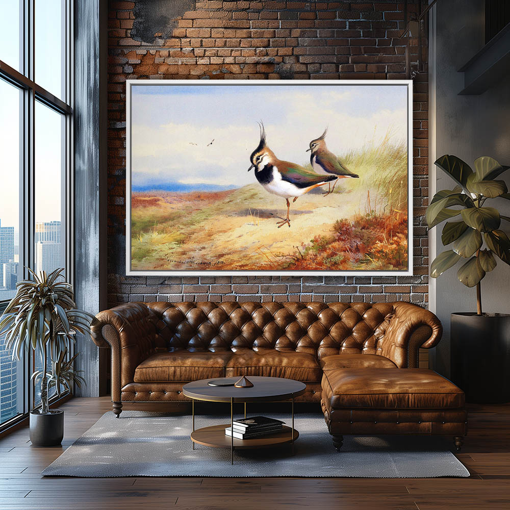 Two lapwings in a moorland landscape - Image 4