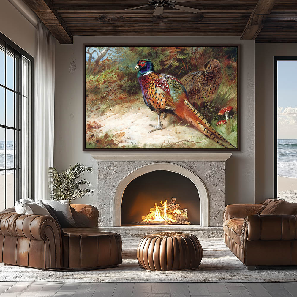 Pheasants in the Woods - Image 3