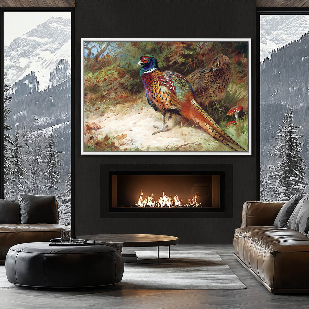 Pheasants in the Woods - Image 4