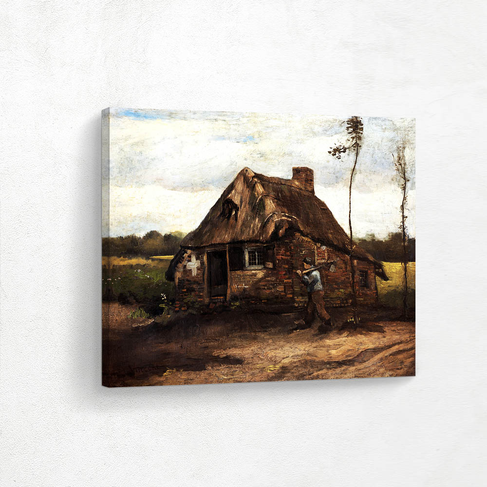 Scene of a Cottage with a Peasant Coming Home