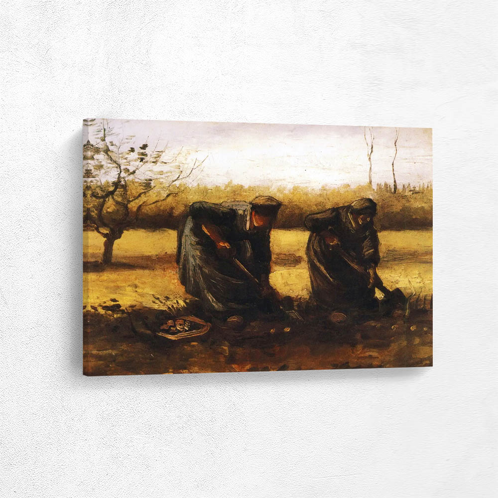 Two Peasant Women Digging Potatos