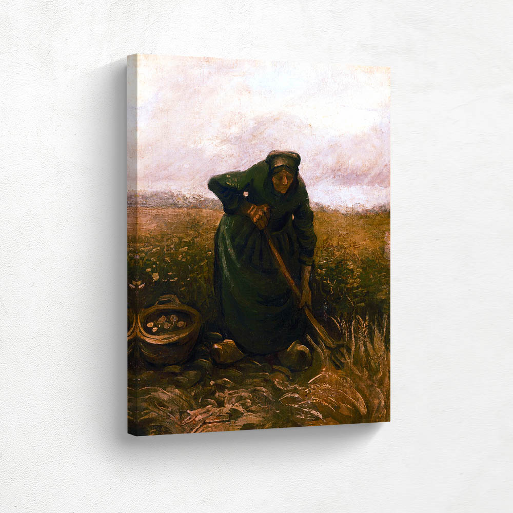 Woman Lifting Potatos