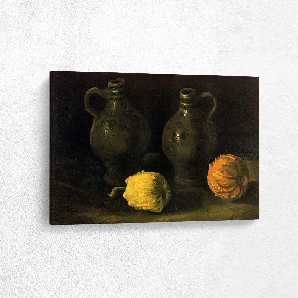 Still Life with Two Jugs and Pumpkins Still Life with Two Jugs and Pumpkins