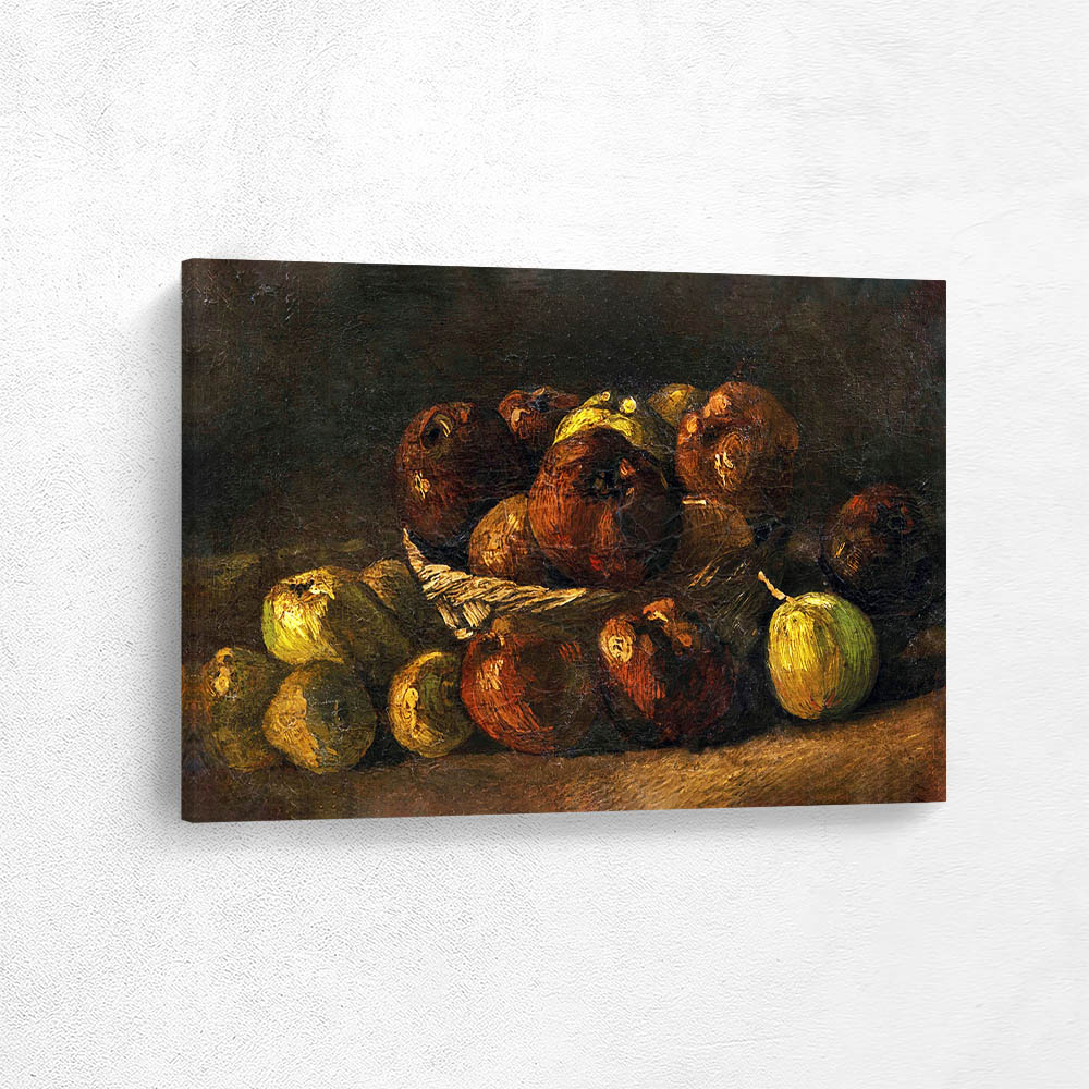 Still Life Basket with Apples
