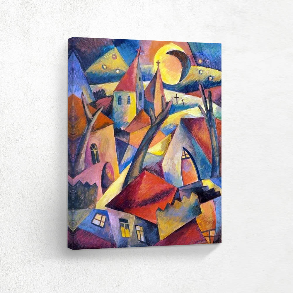 Nocturnal Landscape with Two Crosses