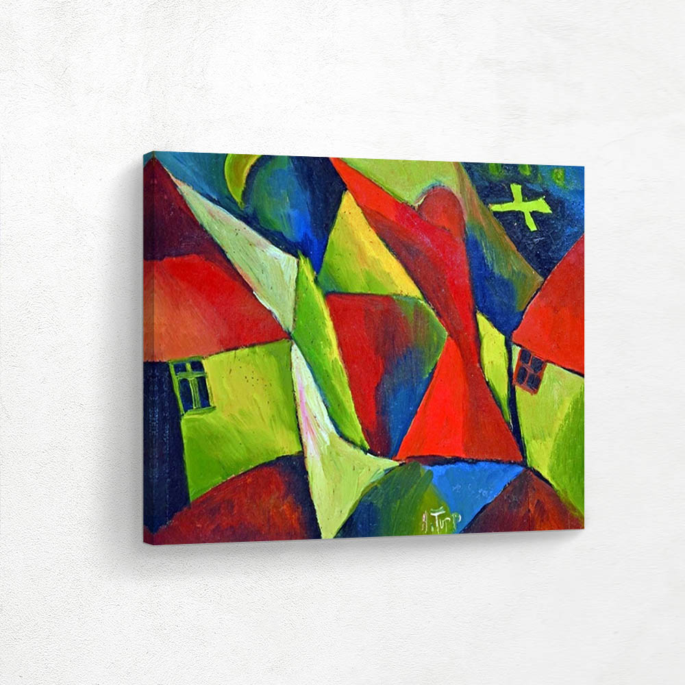 Landscape with Red Figure and Cross