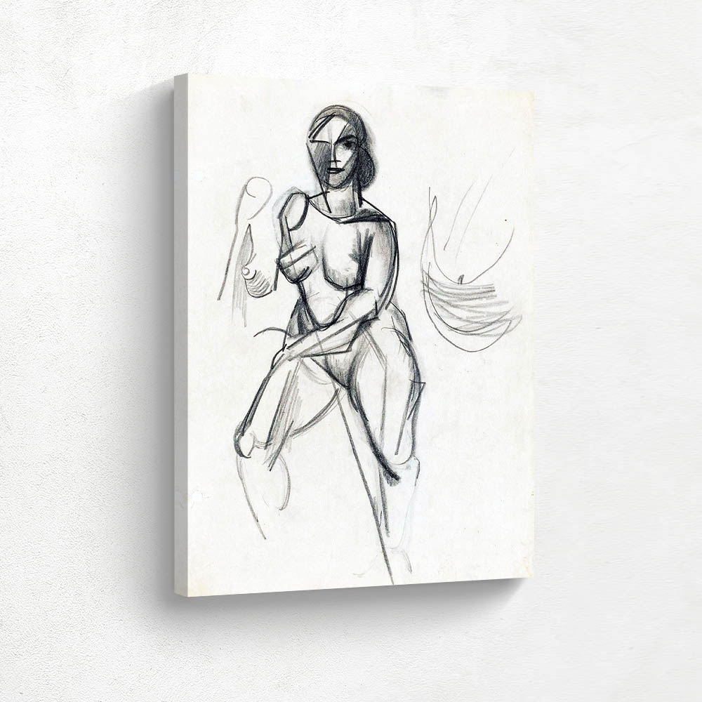 Female Nude with Studies