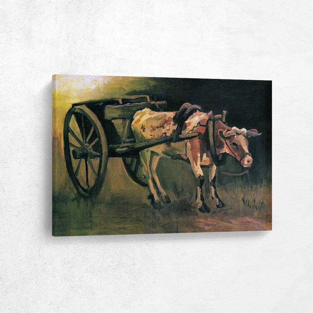 Cart with Reddish Brown Ox
