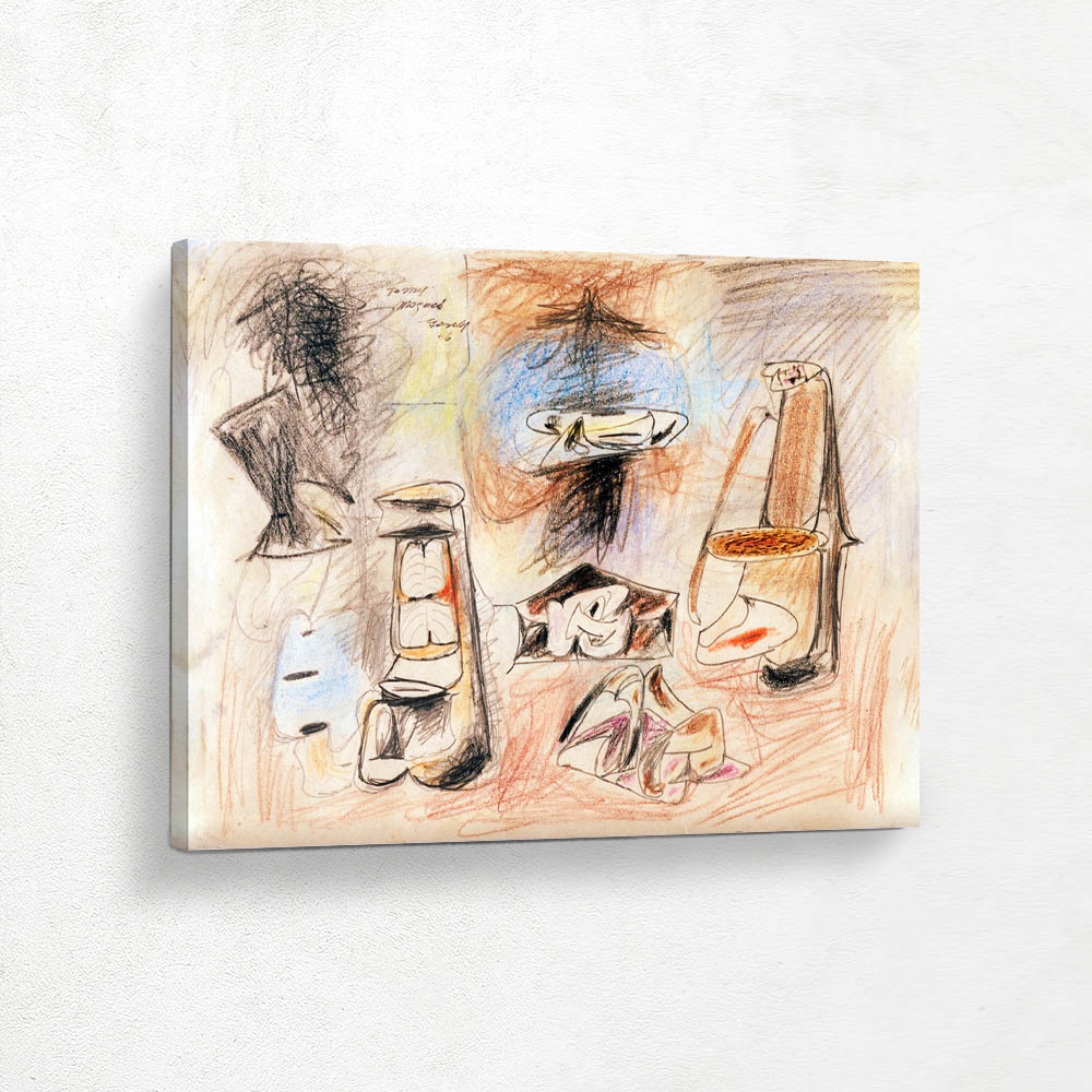 Abstract Fireplace in Virginia Drawing