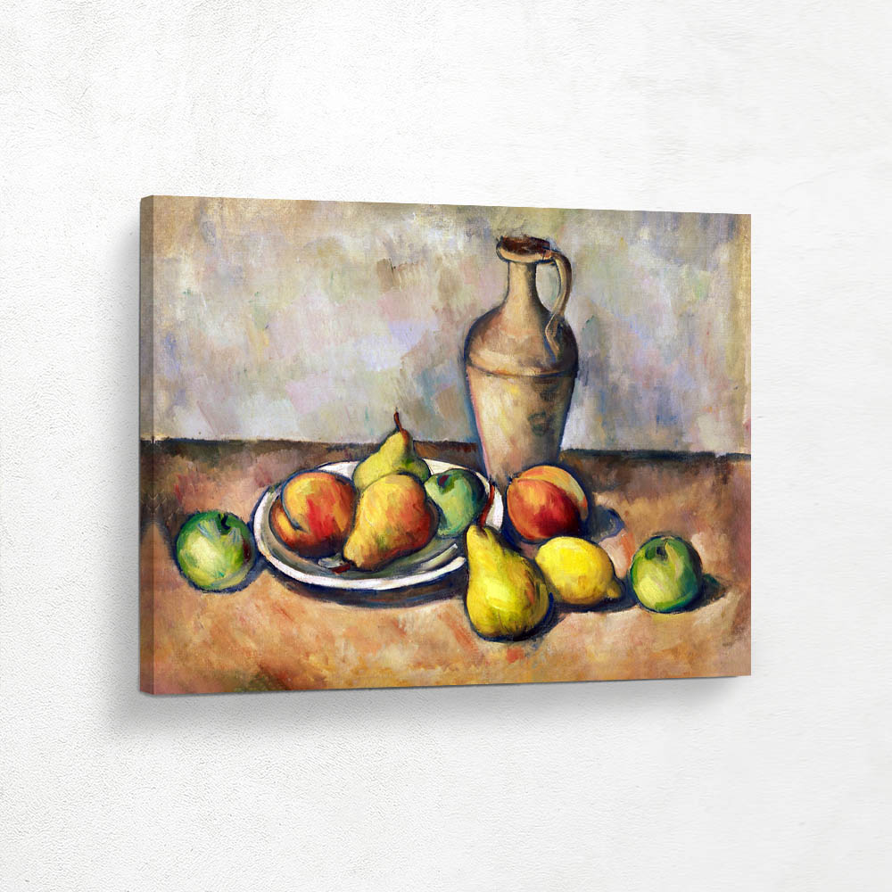 Abstract Still Lfe with Pears Peaches and a Pitcher