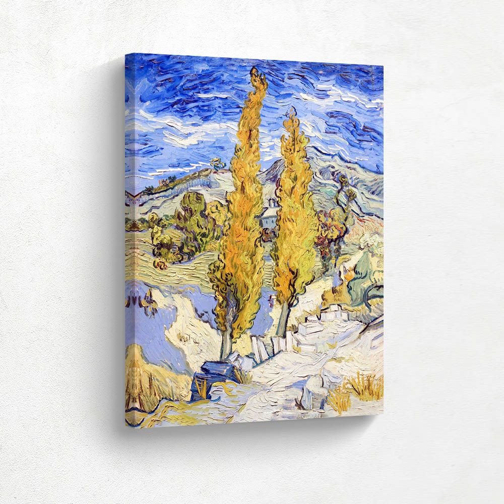 Two Poplars on a Road to the Hills
