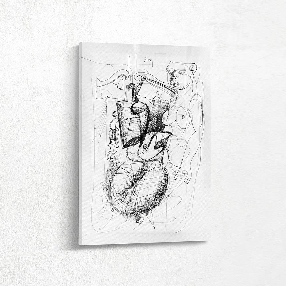 Figurative Nude Compositional Drawing