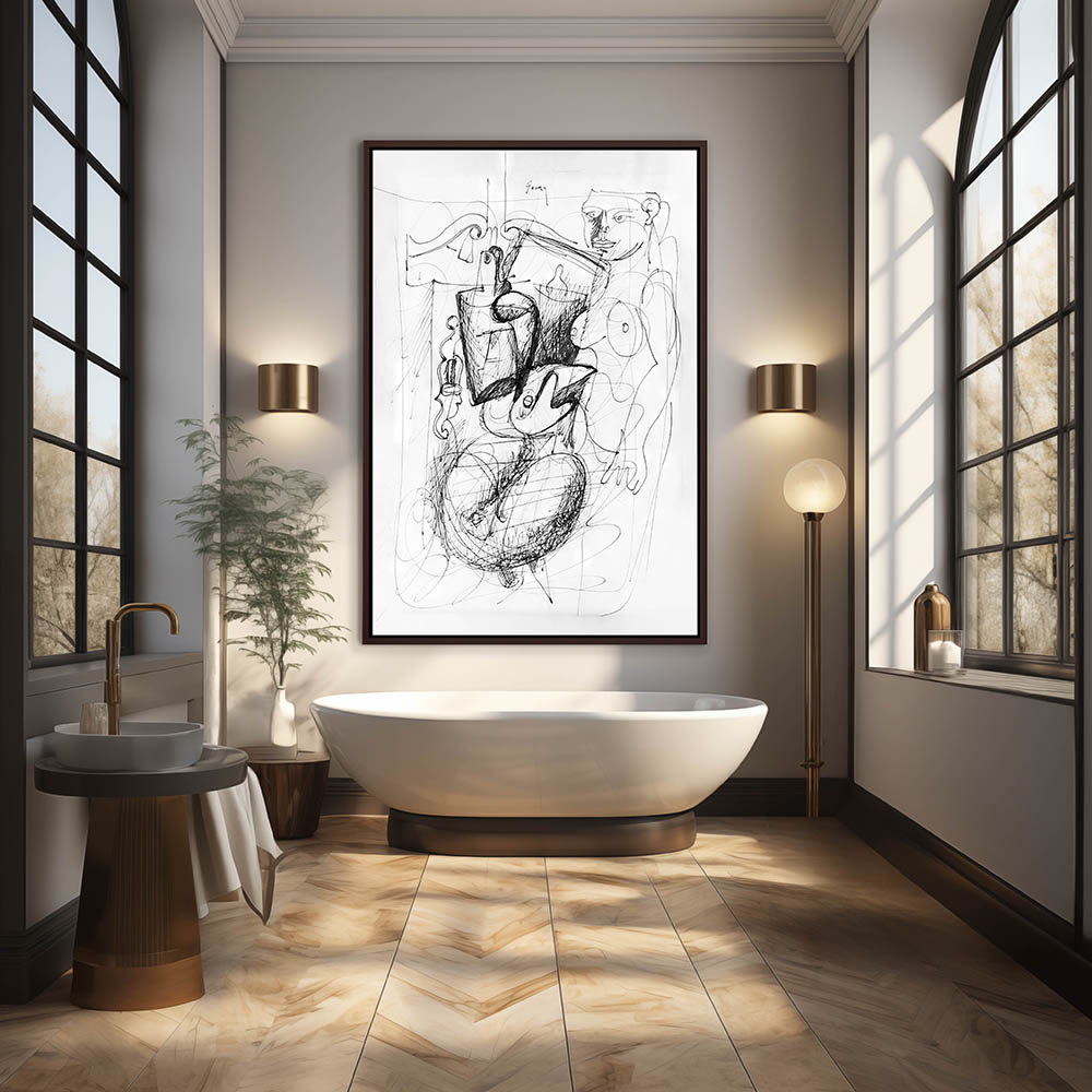 Figurative Nude Compositional Drawing - Image 3