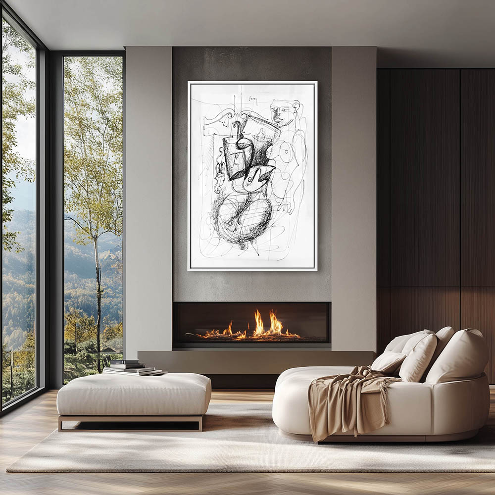 Figurative Nude Compositional Drawing - Image 4