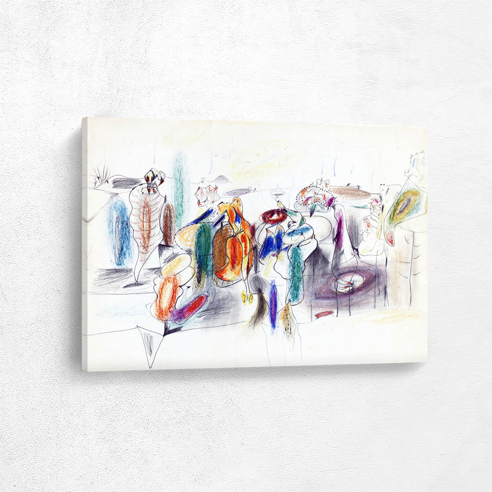 Untitled Abstract Composition Drawing