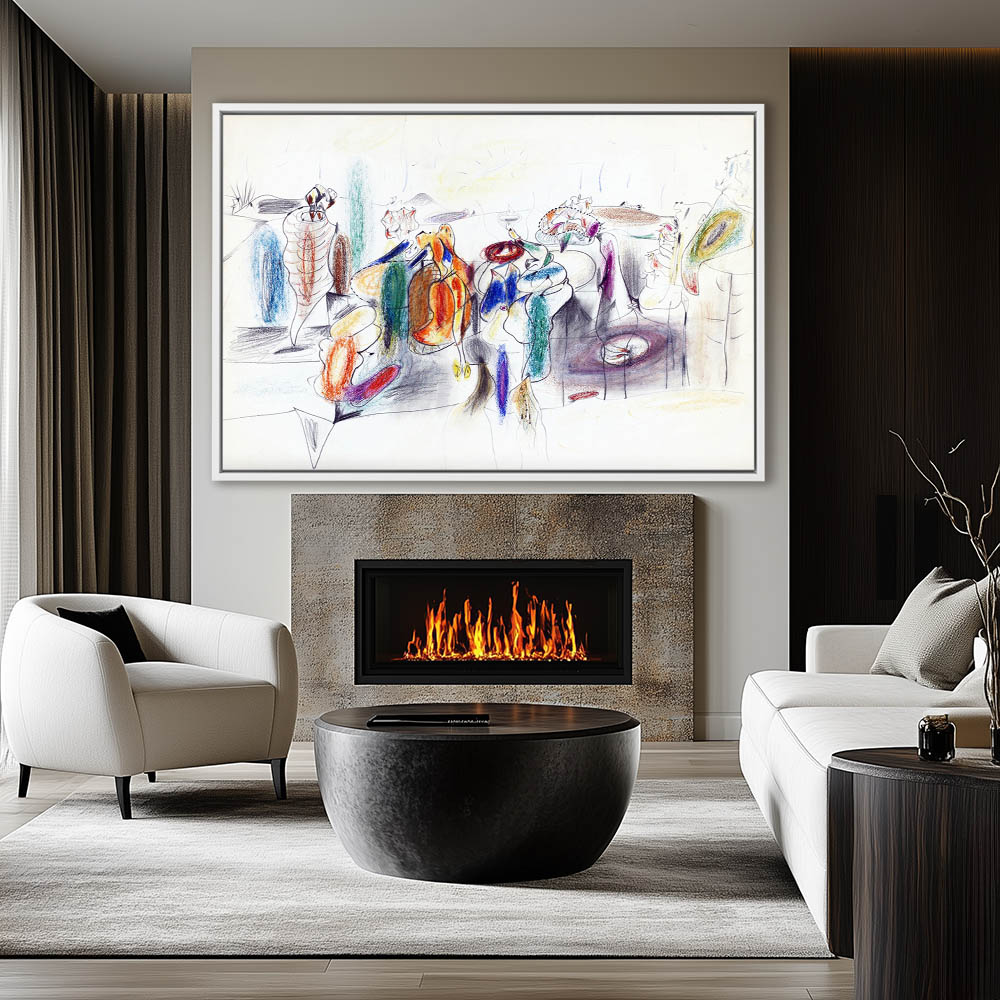Untitled Abstract Composition Drawing - Image 4